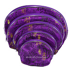 5 tlg. Beutel-Set aus Seide & Viskose mit Reißverschluss violett 6479 5 tlg. Beutel-Set aus Seide & Viskose mit Reißverschluss violett 6479